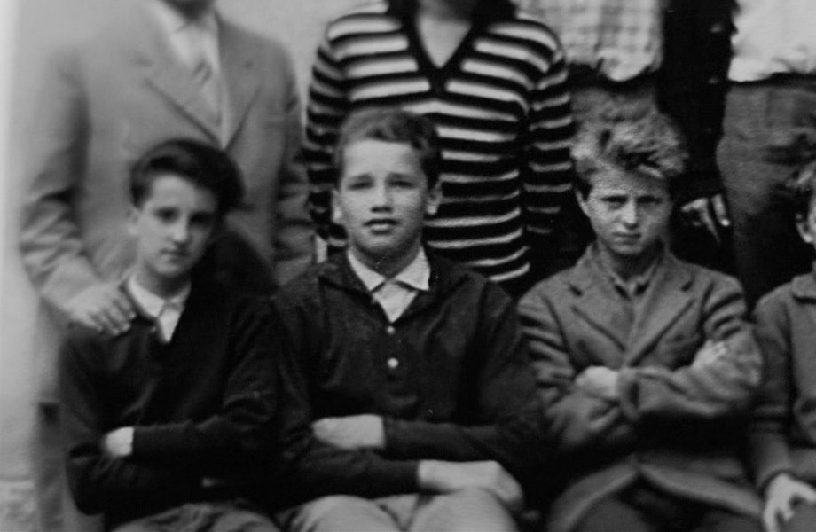 Arnold Schwarzenegger at school in Thal