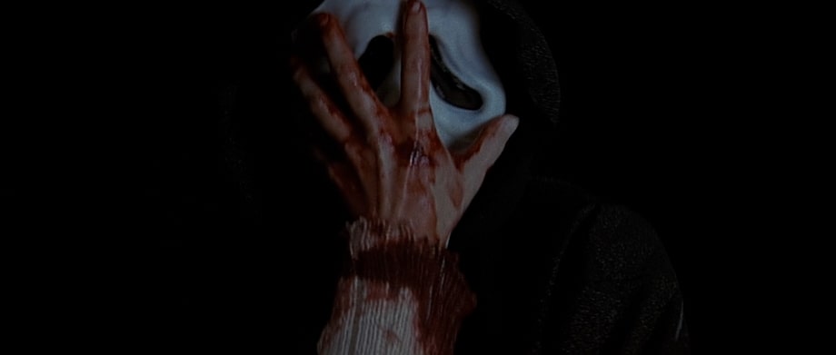 The ghostface killer in Scream movie by Wes Craven
