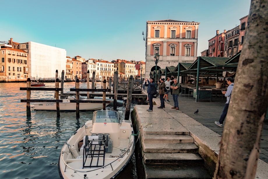 Rialto market in Venice, Italy where the Tourist movie was filmed