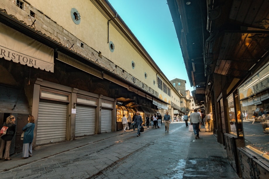 Ponte Vecchio bridge in Florence as a movie location