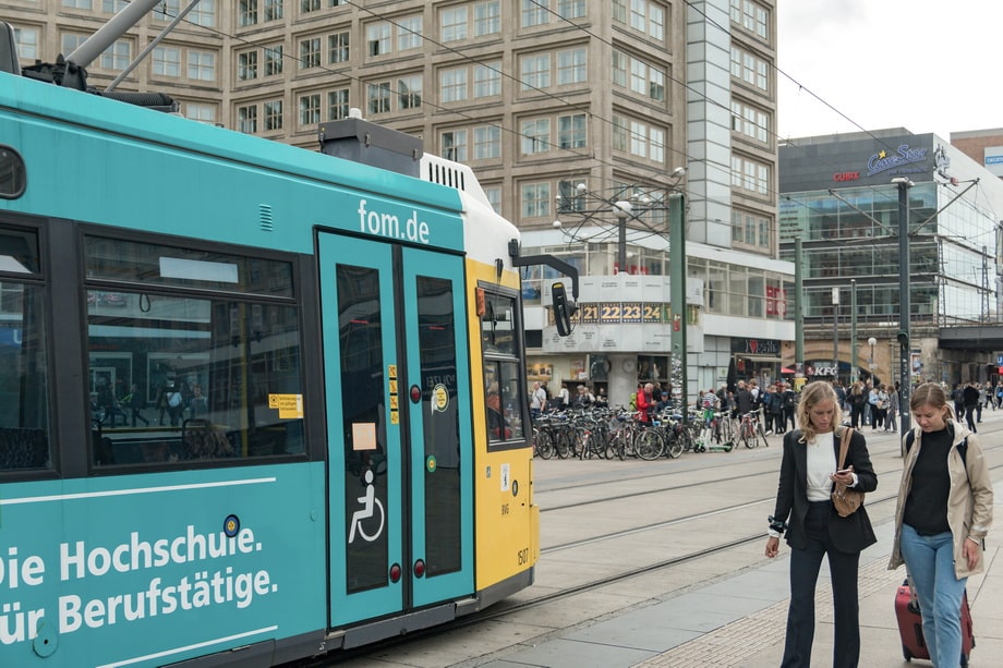 The tram at Alexanderplatz