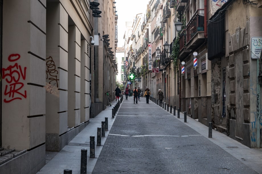 Calle de los Jardines (garden street) in Madrid. Bourne Ultimatum sites