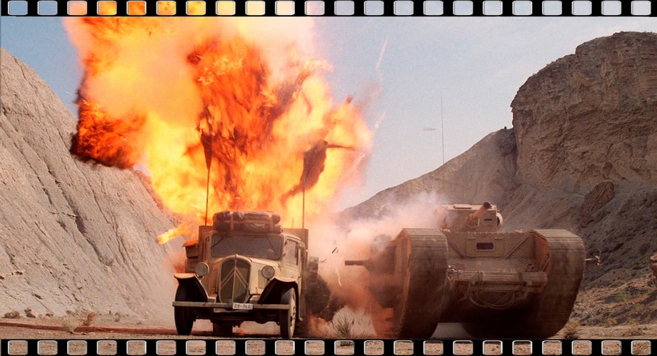 Indiana Jones and the dlown up lorry