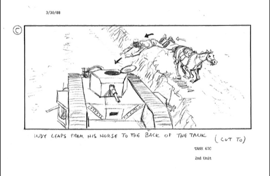 Indiana Jones jump on the tank
