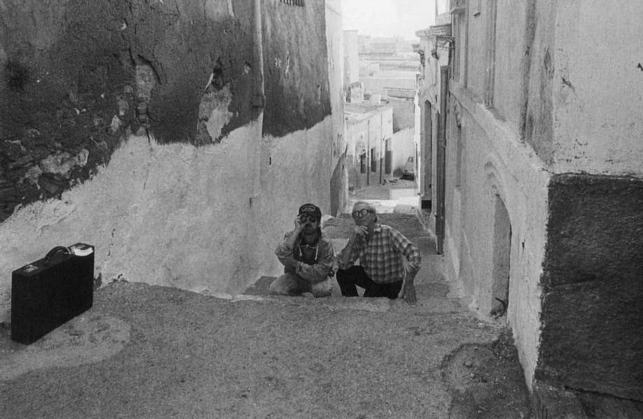 Steven Spielberg in Almeria 1988 Indiana Jones locations