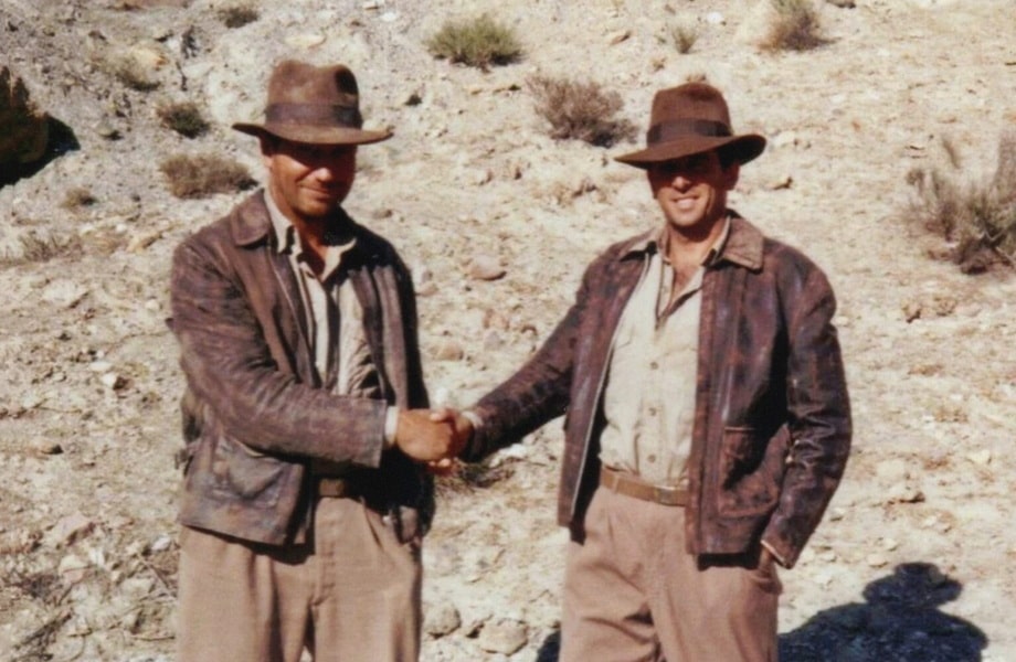 Harrison Ford and Vic Armstrong