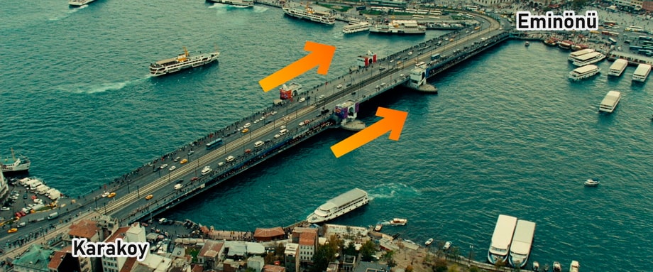 Crossing the Galata bridge Taken 2 Istanbul locations