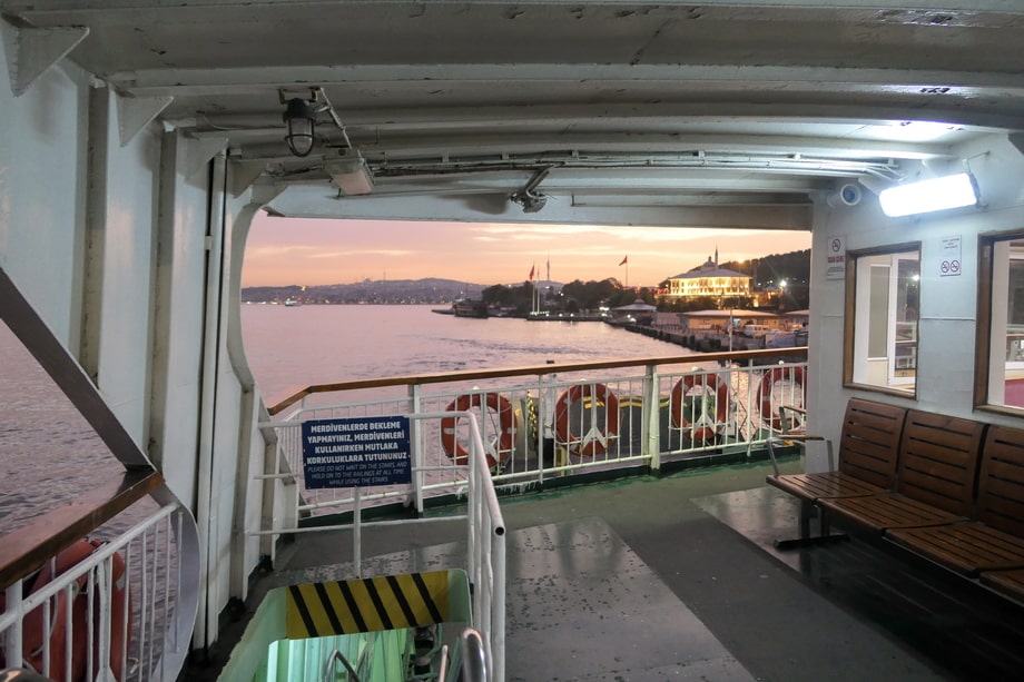A boat ferry is Turkey