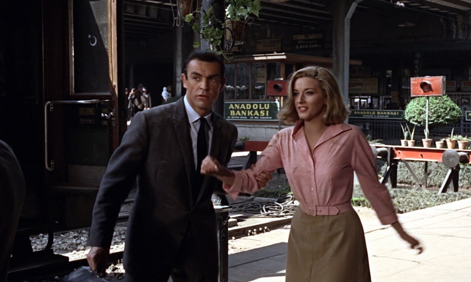 Sean Connery (James Bond) and Daniela Bianchi (Tatiana Romanova)