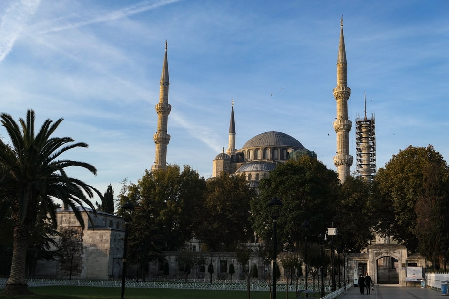 the Blue Mosque as a filming location