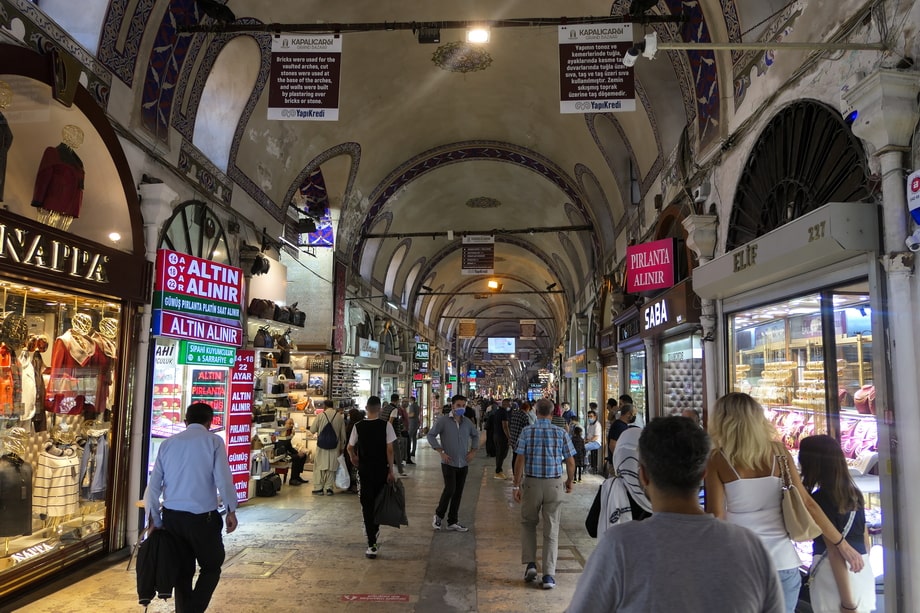 Grand Bazaar market nowadays: James Bond locations in Istanbul