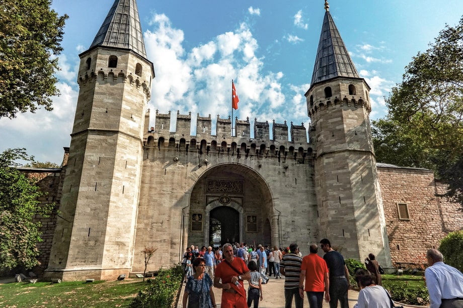 The gates of the Topkapi Palace Istanbul 