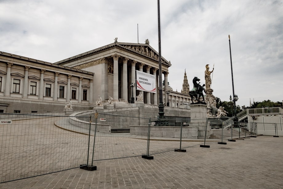 the Austrian Parliament Building in Vienna