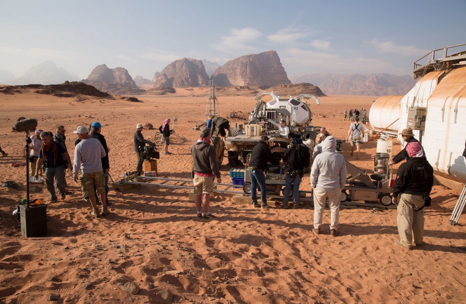 The Martian filming locations in Wadi Rum desert in Jordan