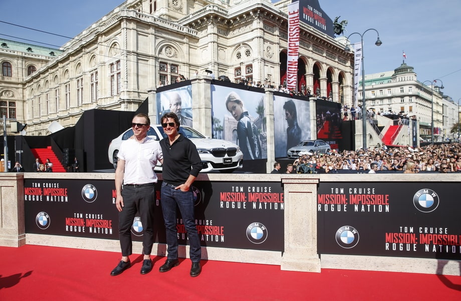 Mission impossible rogue nation premiere in front of the Vienna Opera house