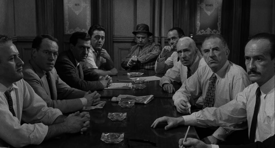 The use of lighting and storm in the cinematography of 12 Angry men (1957)