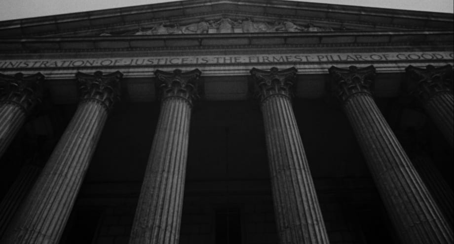 The establishing shots of the courthosue in 12 Angry Men